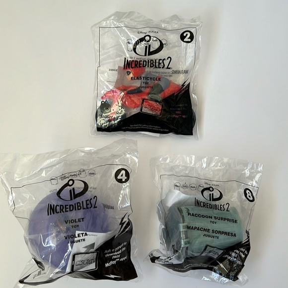 McDonalds Happy Meal Toys Incredibles 2 Lot of 3 - Picture 1 of 5